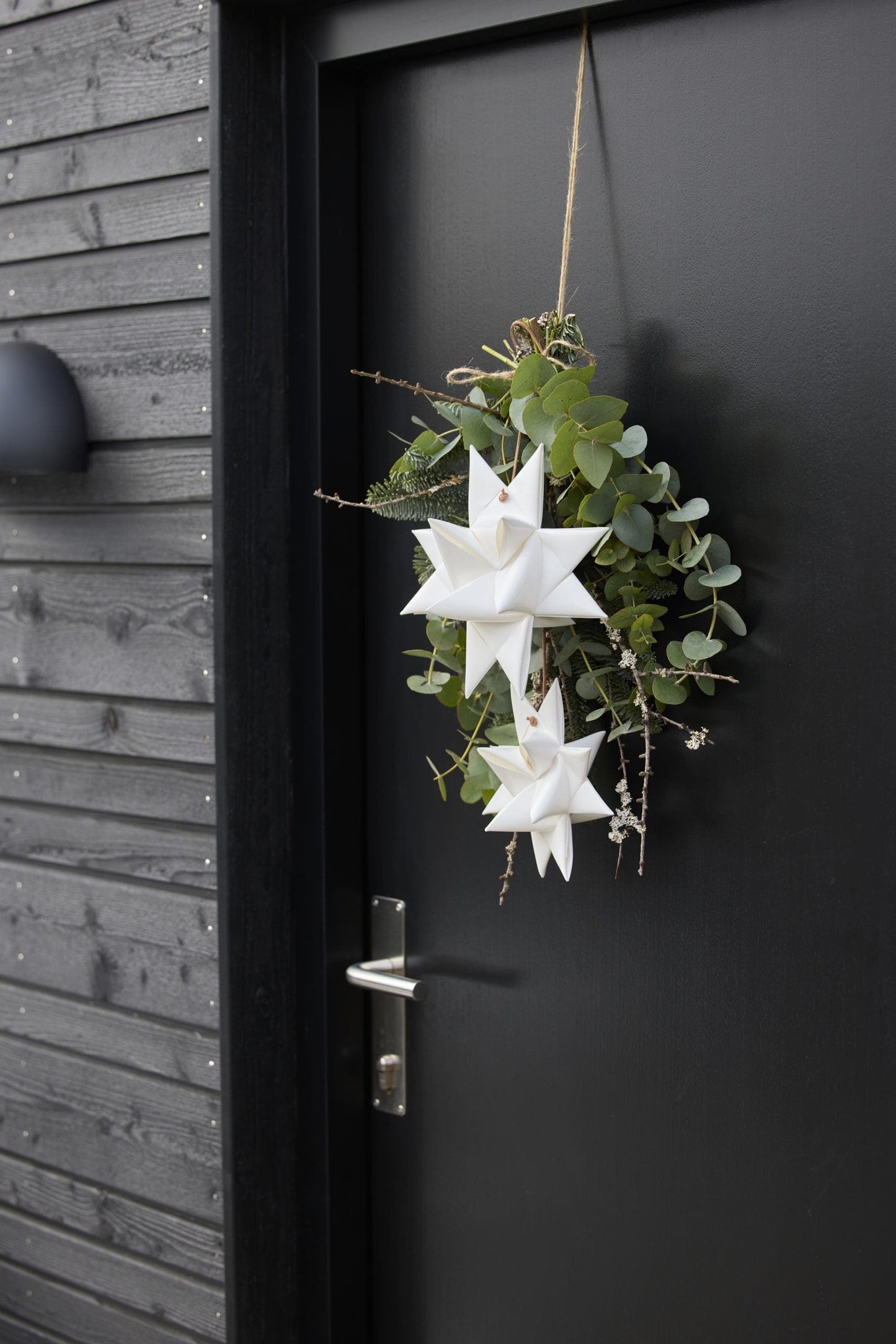 Fröbelstern Weiß 2 Sterne – Wetterfestes Weihnachtsstern-Set aus Tarp (Outdoor geeignet)