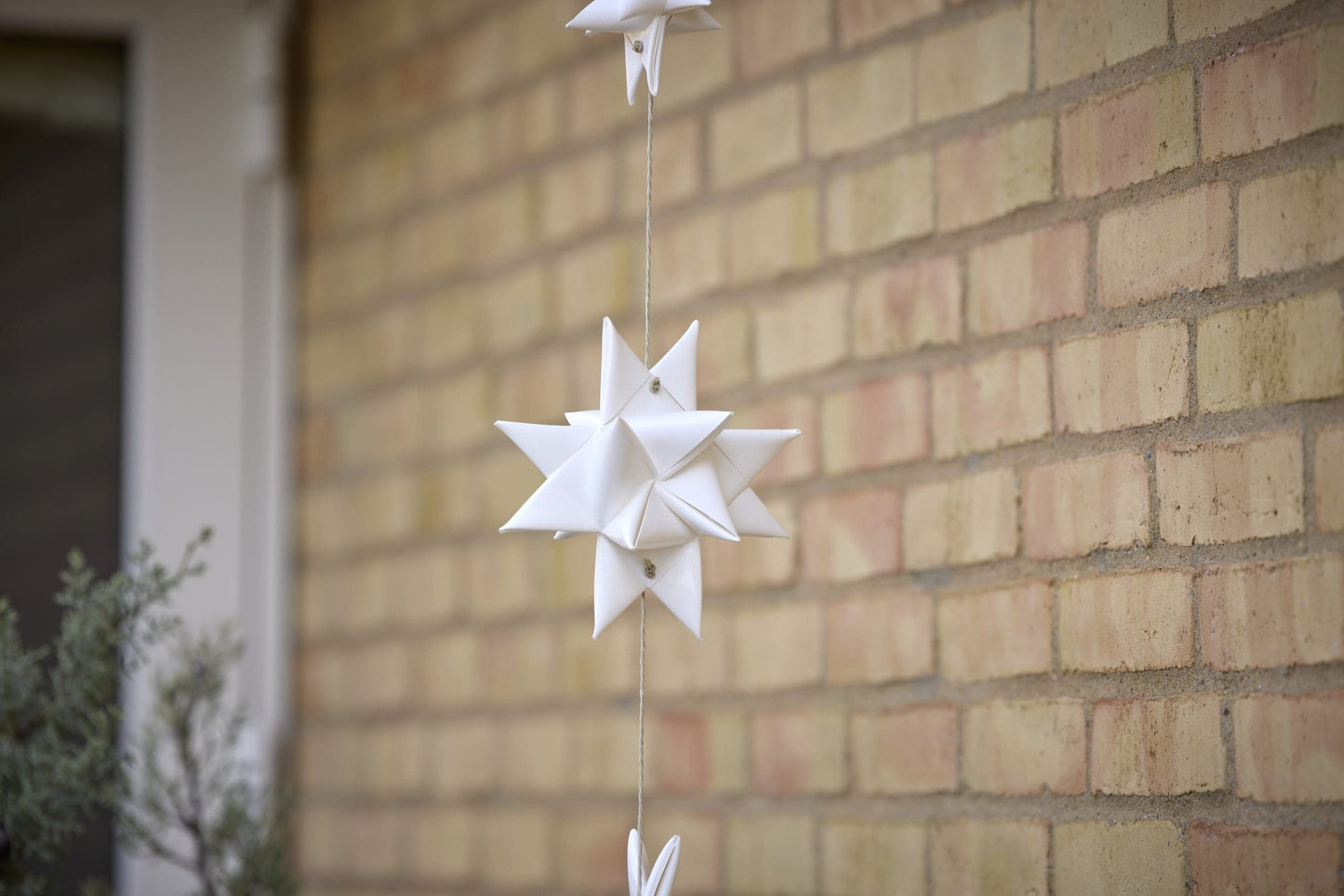 Fröbelstern Weiß 4 Sterne – Wetterfestes Weihnachtsstern-Set aus Tarp (Outdoor geeignet)