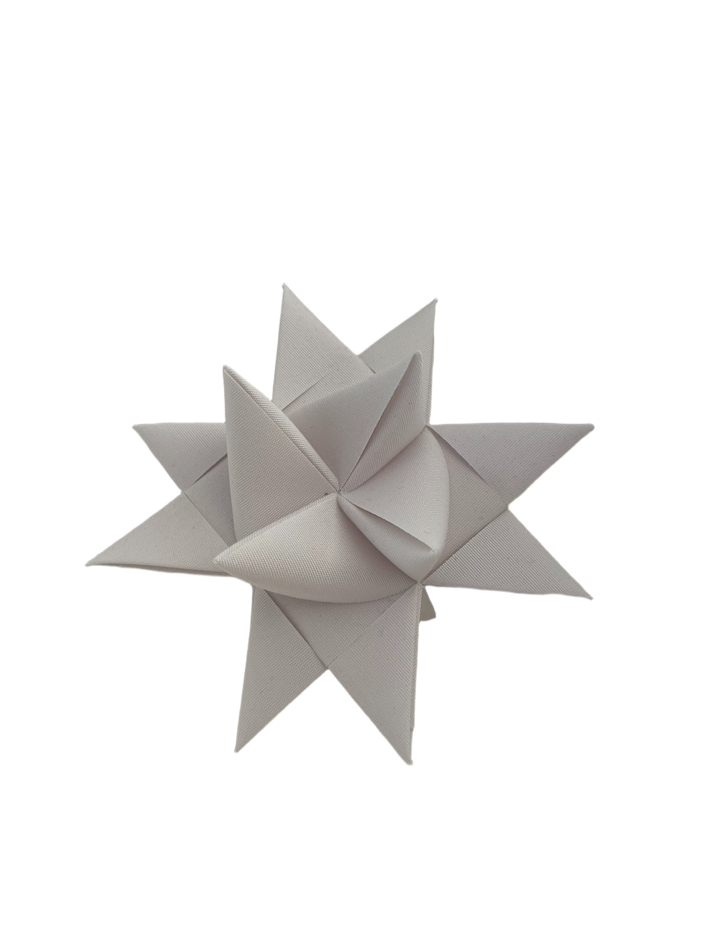 Fröbelstern Weiß 22 cm – Canvas Weihnachtsstern aus Segeltuch für Innenräume