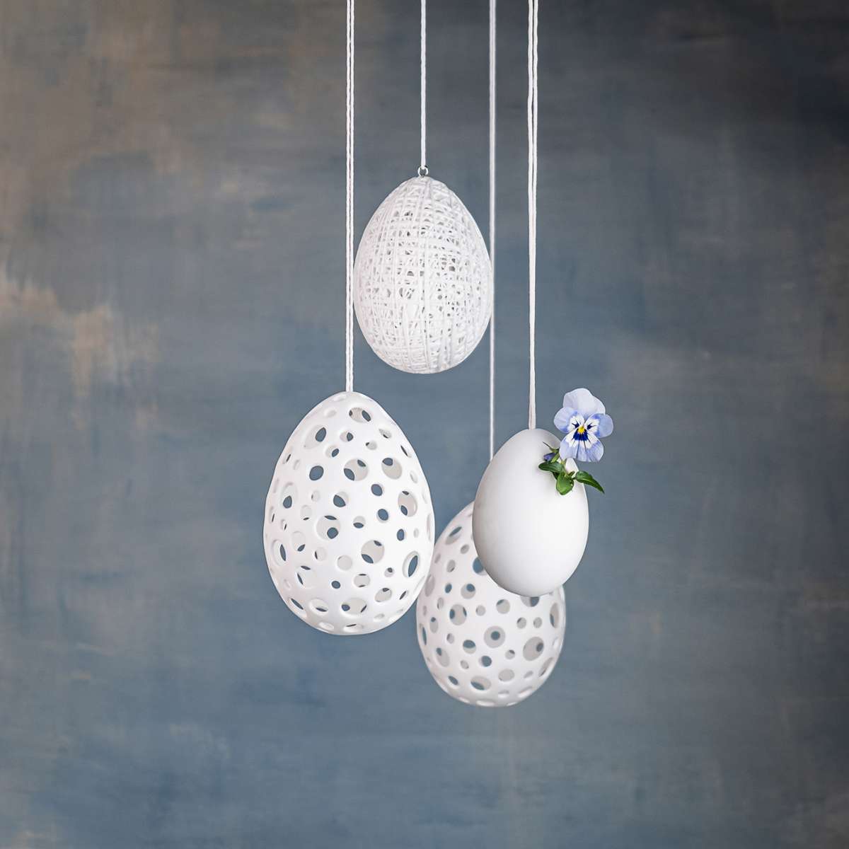 ERWIN FILAMENT M / weiß / Ei Hänger – Klatt Objects