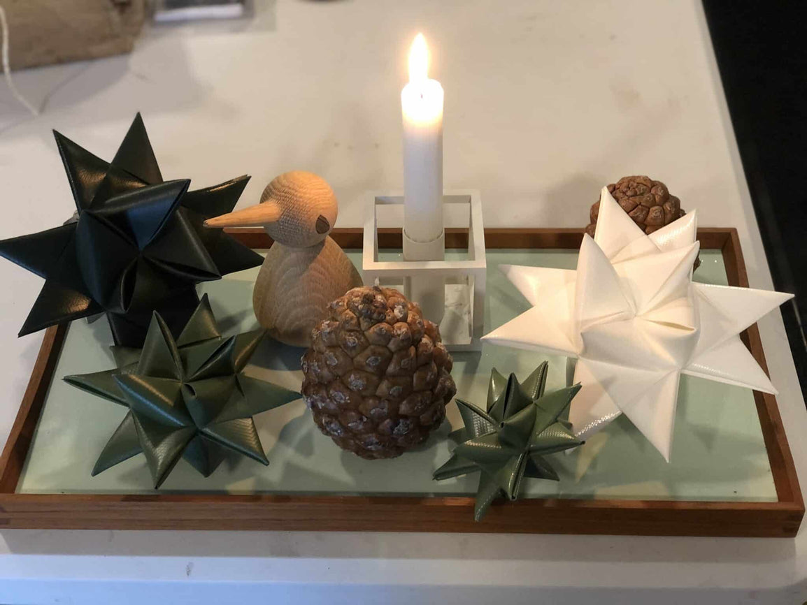 Fröbelstern Schwarz 13 cm – Wetterfester Weihnachtsstern aus Tarp (Outdoor geeignet)