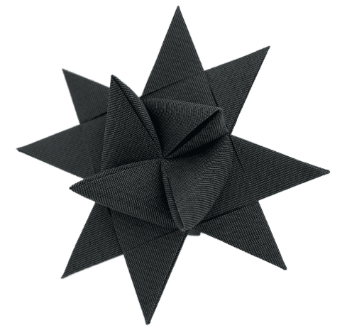 Fröbelstern Dark Smoke 22 cm – Canvas Weihnachtsstern aus Segeltuch für Innenräume