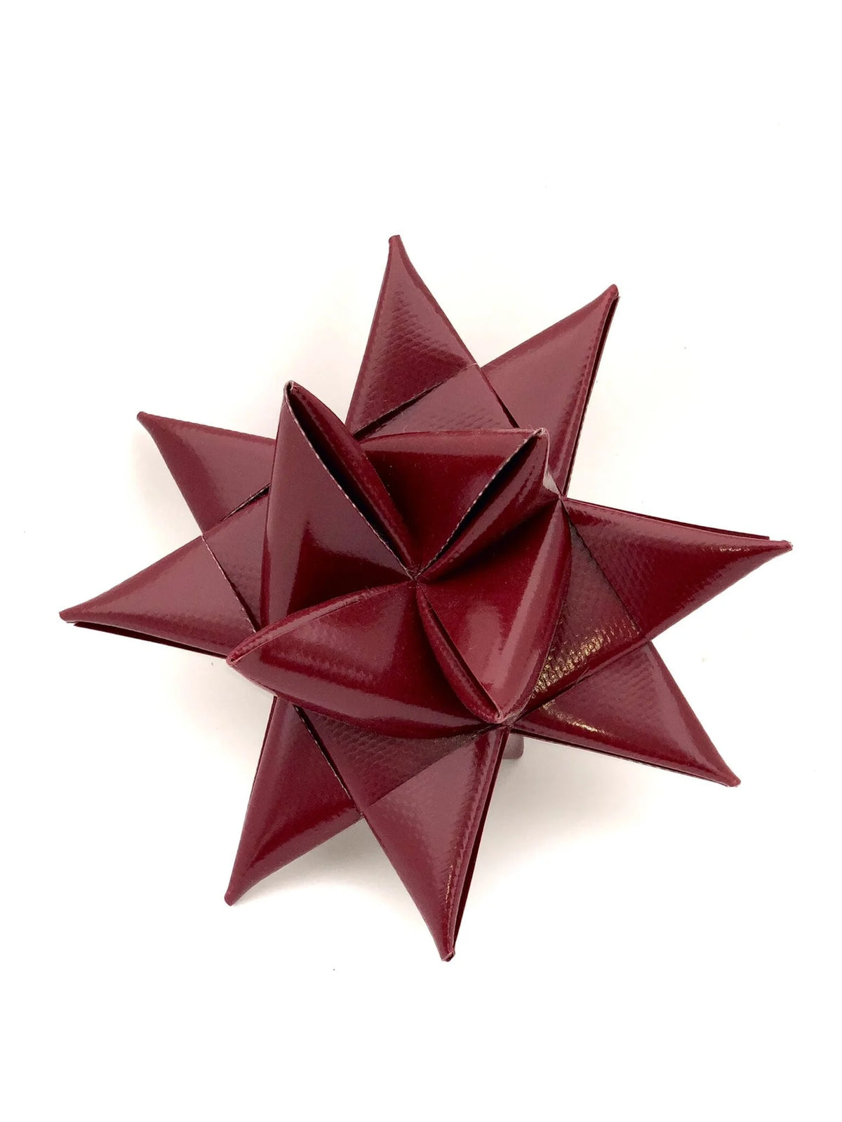 Fröbelstern Bordeauxrot 13 cm – Weihnachtsstern aus Tarp-Segeltuch