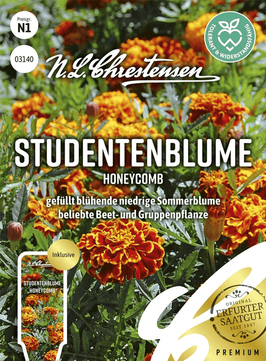 Tagetessamen 'Honeycomb' - Chrestensen - Pflanzen > Saatgut > Blumensamen > Blumensamen, einjährig - DerGartenmarkt.de shop.dergartenmarkt.de