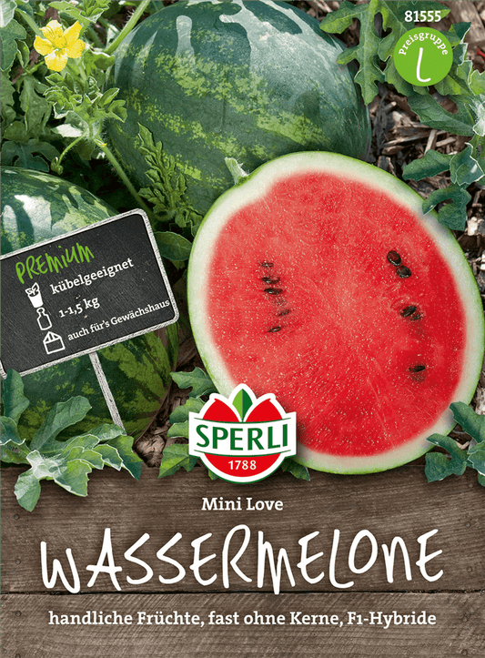 Wassermelone 'Mini Love' - Sperli - Pflanzen > Saatgut > Obstsamen > Melonensamen - DerGartenmarkt.de shop.dergartenmarkt.de