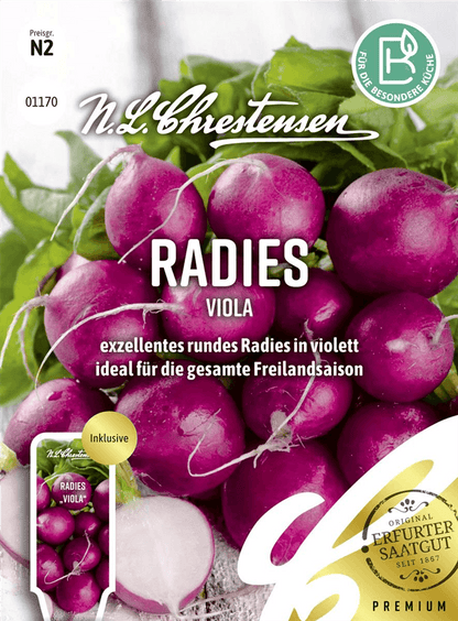 Radieschensamen 'Viola' - Chrestensen - Pflanzen > Saatgut > Gemüsesamen > Radieschensamen - DerGartenmarkt.de shop.dergartenmarkt.de