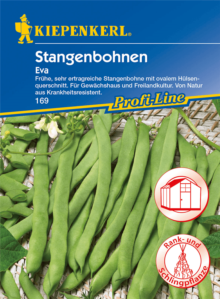 Stangenbohne 'Eva' - Kiepenkerl - Pflanzen > Saatgut > Gemüsesamen > Bohnensamen - DerGartenmarkt.de shop.dergartenmarkt.de