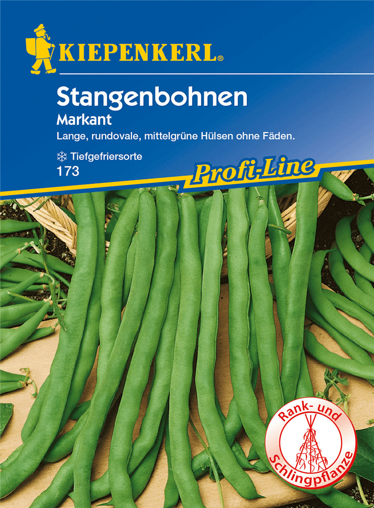 Stangenbohne 'Markant' - Kiepenkerl - Pflanzen > Saatgut > Gemüsesamen > Bohnensamen - DerGartenmarkt.de shop.dergartenmarkt.de
