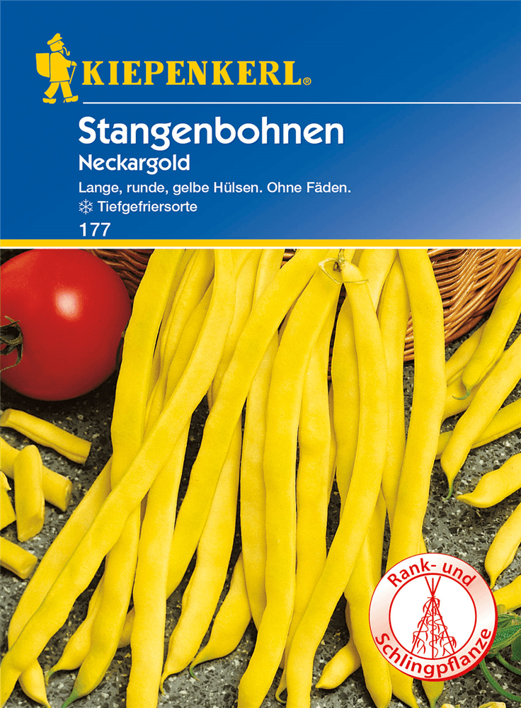 Stangen-Bohne 'Neckargold' - Kiepenkerl - Pflanzen > Saatgut > Gemüsesamen > Bohnensamen - DerGartenmarkt.de shop.dergartenmarkt.de