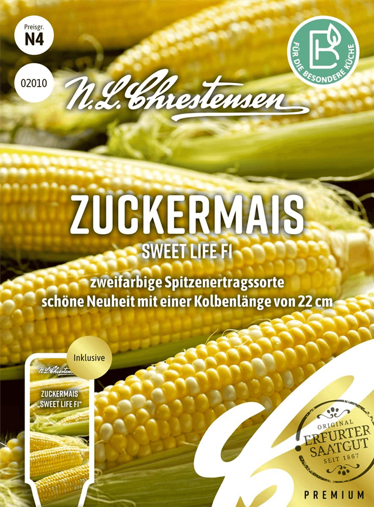 Zuckermaissamen 'Sweet Life' - Chrestensen - Pflanzen > Saatgut > Gemüsesamen - DerGartenmarkt.de shop.dergartenmarkt.de