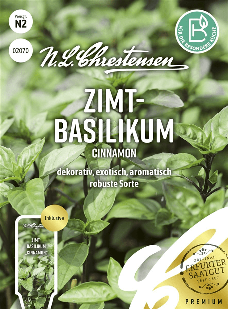 Zimt-Basilikum-Samen - Chrestensen - Pflanzen > Saatgut > Kräutersamen > Basilikumsamen - DerGartenmarkt.de shop.dergartenmarkt.de