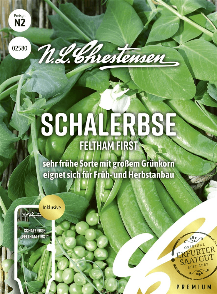 Erbsensamen 'Feltham First' - Chrestensen - Pflanzen > Saatgut > Gemüsesamen > Erbsensamen - DerGartenmarkt.de shop.dergartenmarkt.de