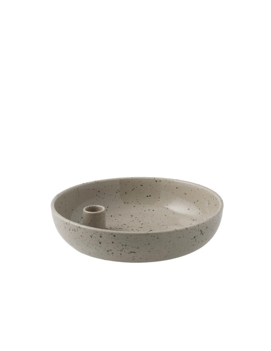 Storefactory Lidatorp Large Kerzenhalter aus Keramik in nature, 21 × 21 × 5 cm