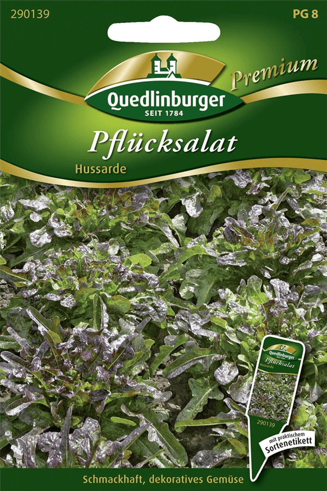 Eichblattsalatsamen 'Hussarde' - Quedlinburger Saatgut - Pflanzen > Saatgut > Gemüsesamen > Salatsamen - DerGartenmarkt.de shop.dergartenmarkt.de