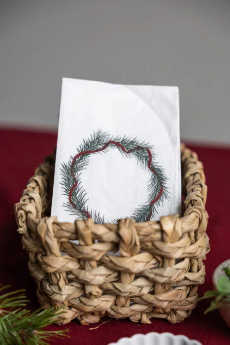 Storefactory Krans med band – Weihnachtsserviette mit Kranzmotiv