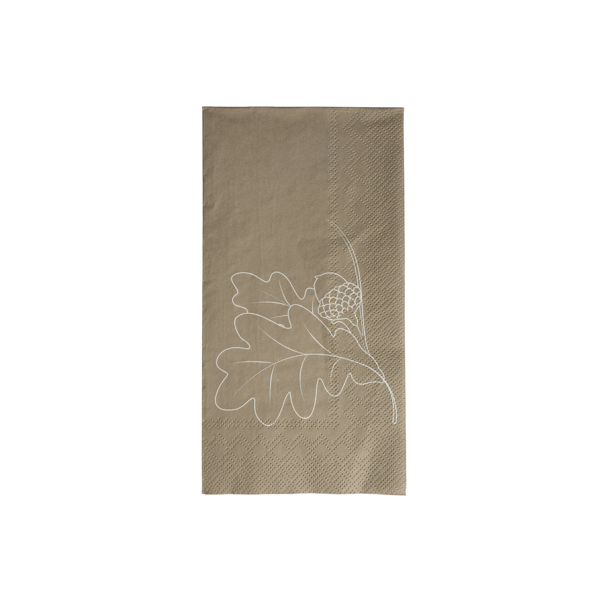 Storefactory Ekollon Papierservietten in Greige mit Eichelmotiv, 11 × 21 cm
