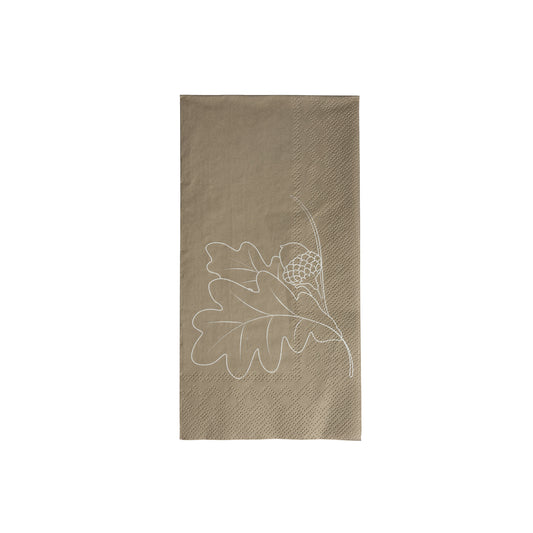 Storefactory Ekollon Papierservietten in Greige mit Eichelmotiv, 11 × 21 cm