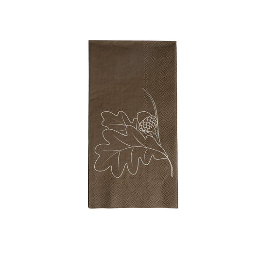 Storefactory Ekollon Papierservietten in Braun mit Eichelmotiv, 11 × 21 cm