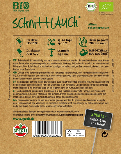 Schnittlauch - Sperli - Pflanzen > Saatgut > Kräutersamen > Schnittlauchsamen - DerGartenmarkt.de shop.dergartenmarkt.de