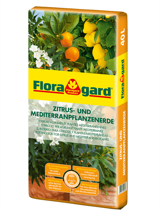 Floragard Zitrus- und Mediterranpflanzenerde - Floragard - Gartenbedarf > Gartenerden > Spezialerden - DerGartenmarkt.de shop.dergartenmarkt.de