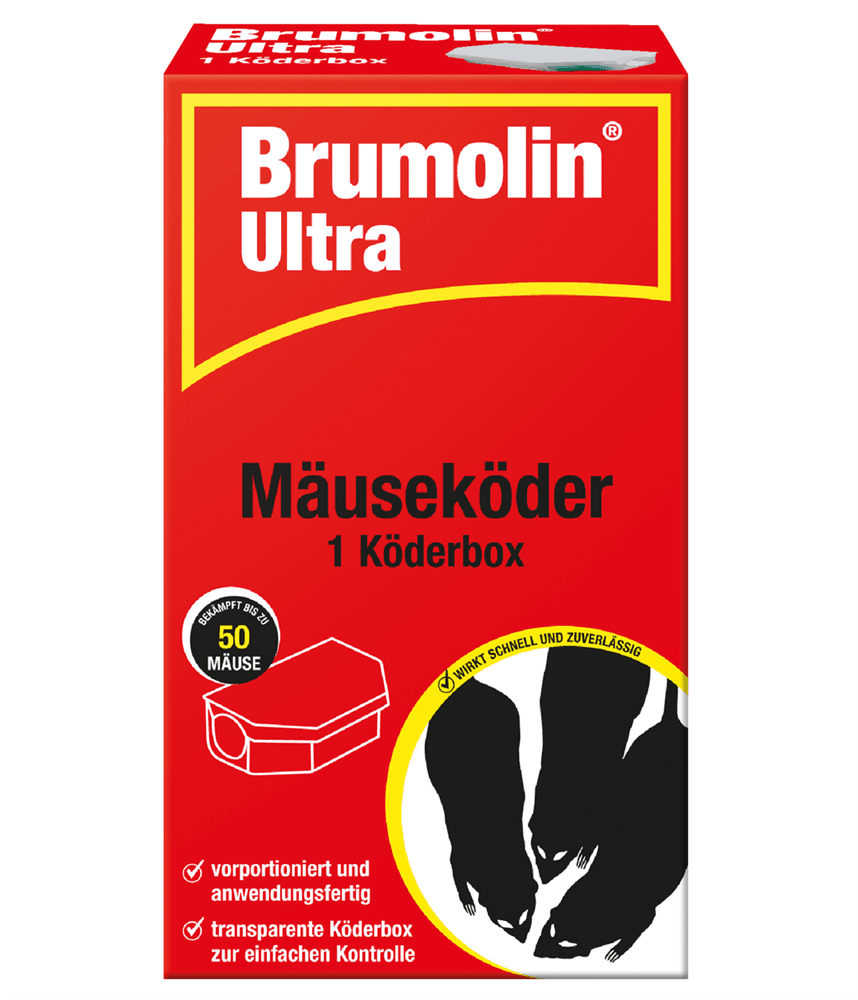 Brumolin Ultra Mäuseköder - Brumolin - Gartenbedarf > Schädlingsbekämpfung - DerGartenmarkt.de shop.dergartenmarkt.de