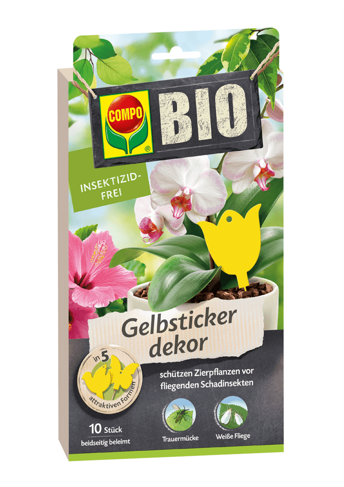 Compo BIO Gelbsticker dekor - Compo - Gartenbedarf > Pflanzenschutz - DerGartenmarkt.de shop.dergartenmarkt.de
