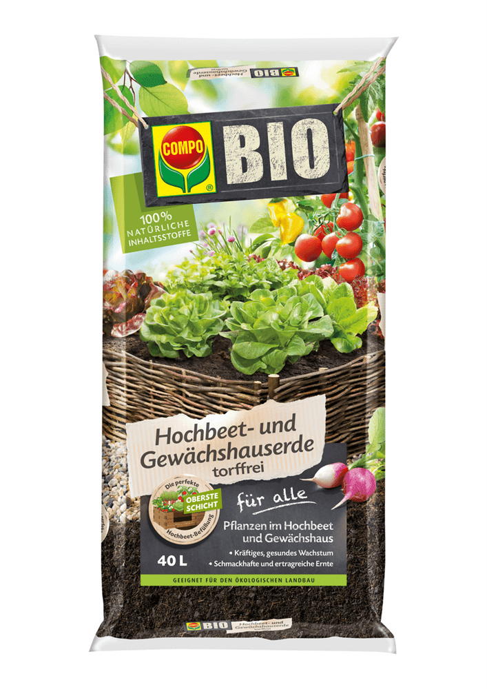 Compo BIO Hochbeet- und Gewächshauserde - Compo - Gartenbedarf > Gartenerden > Spezialerden - DerGartenmarkt.de shop.dergartenmarkt.de