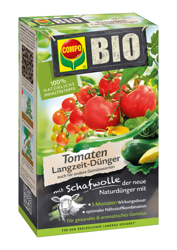 Compo BIO Tomaten Langzeit-Dünger mit Schafwolle - Compo - Gartenbedarf > Dünger - DerGartenmarkt.de shop.dergartenmarkt.de