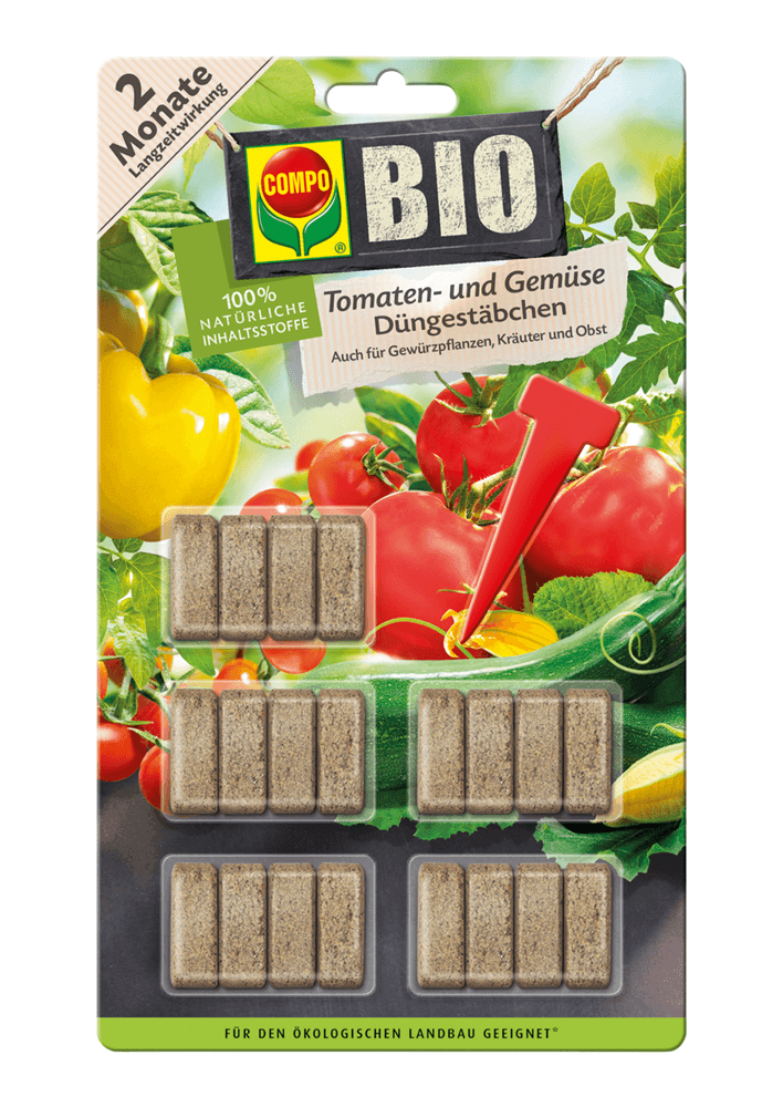 Compo BIO Tomaten- und Gemüse Düngestäbchen - Compo - Gartenbedarf > Dünger - DerGartenmarkt.de shop.dergartenmarkt.de