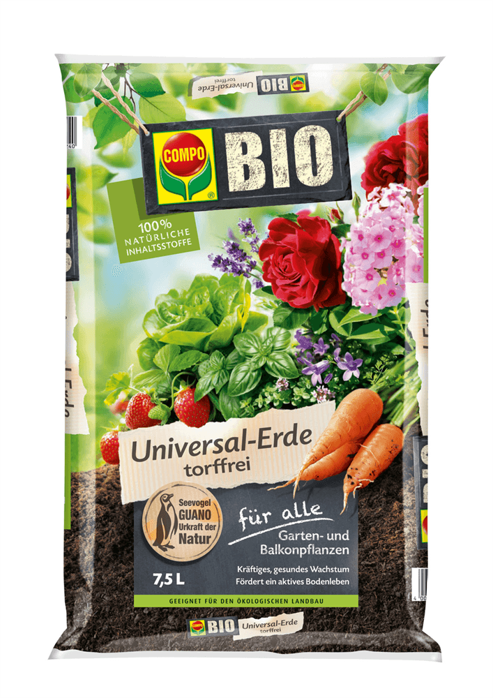 Compo BIO Universal-Erde torffrei - Compo - Gartenbedarf > Gartenerden > Pflanzerden - DerGartenmarkt.de shop.dergartenmarkt.de
