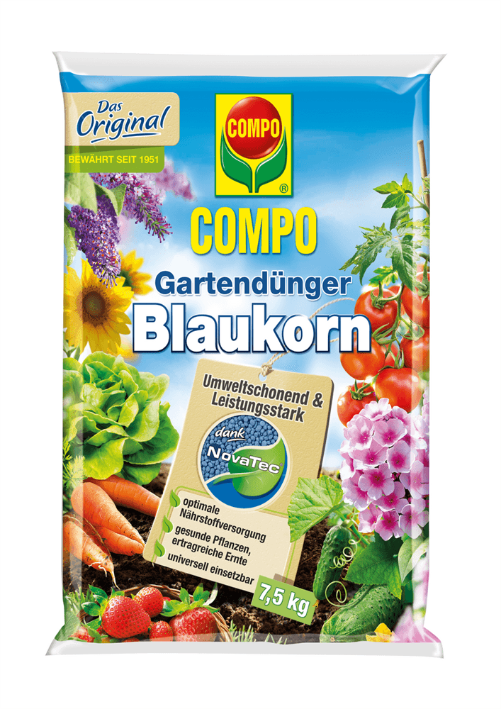 Compo Blaukorn NovaTec - Compo - Gartenbedarf > Dünger - DerGartenmarkt.de shop.dergartenmarkt.de