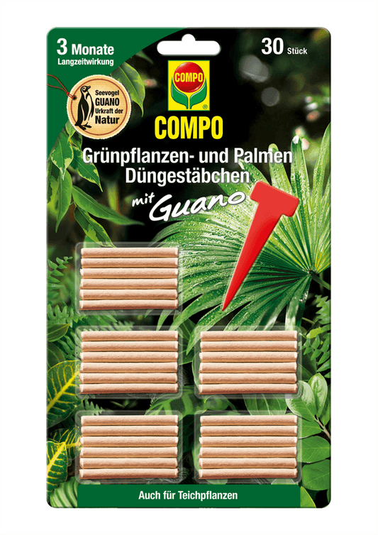Compo Grünpflanzen- und Palmen Düngestäbchen mit Guano - Compo - Gartenbedarf > Dünger - DerGartenmarkt.de shop.dergartenmarkt.de