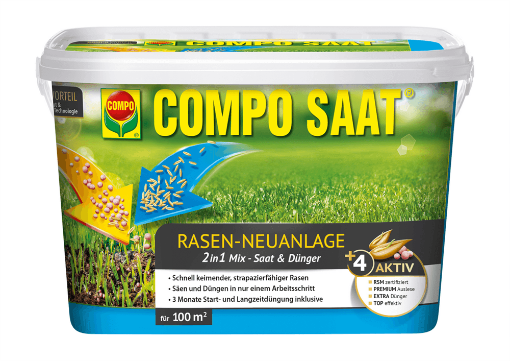 Compo RasenReparaturMix Samen&Dünger - Compo - Pflanzen > Saatgut > Rasensamen - DerGartenmarkt.de shop.dergartenmarkt.de