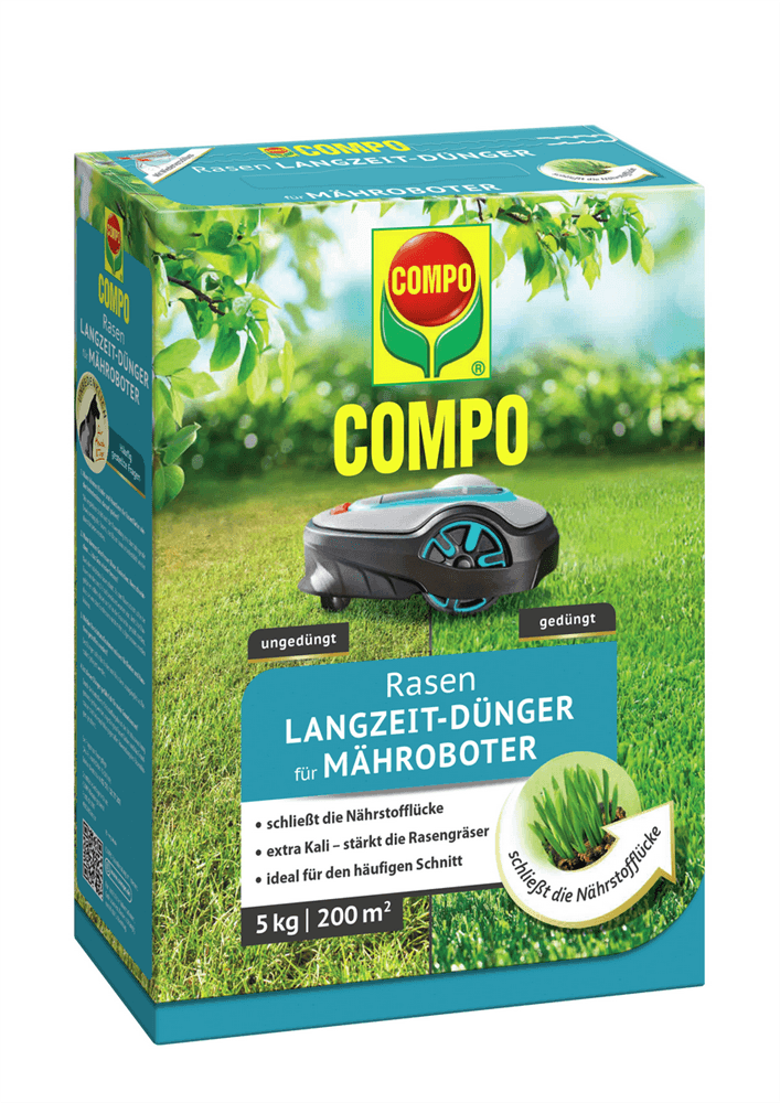Compo ROBO-RASEN Langzeit-Dünger - Compo - Gartenbedarf > Dünger > Rasendünger - DerGartenmarkt.de shop.dergartenmarkt.de