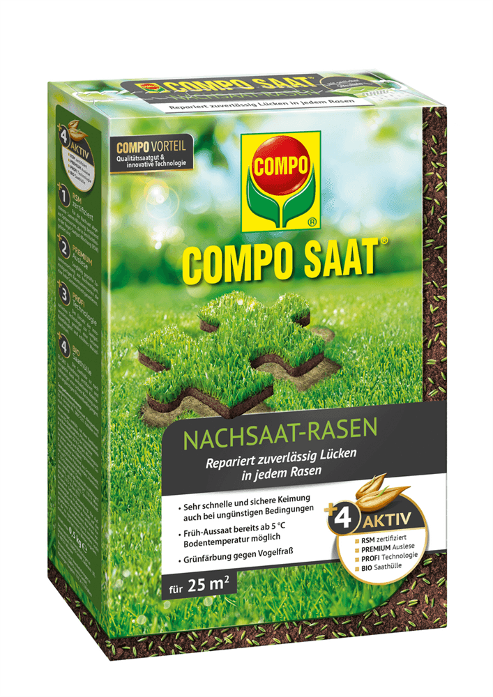 Compo SAAT Nachsaat-Rasen - Compo - Pflanzen > Saatgut > Rasensamen - DerGartenmarkt.de shop.dergartenmarkt.de