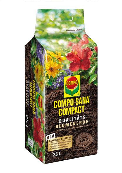Compo Sana COMPACT Blumenerde - Compo Sana - Gartenbedarf > Gartenerden > Pflanzerden - DerGartenmarkt.de shop.dergartenmarkt.de