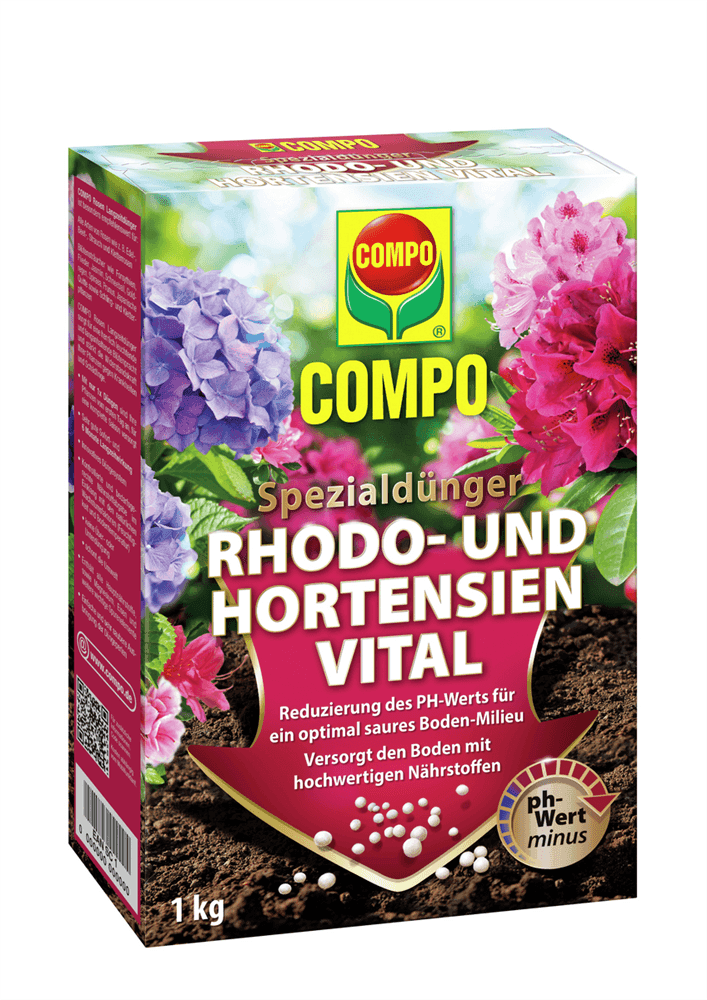Compo Vital für Hortensien & Rhododendren - Compo - Gartenbedarf > Dünger - DerGartenmarkt.de shop.dergartenmarkt.de