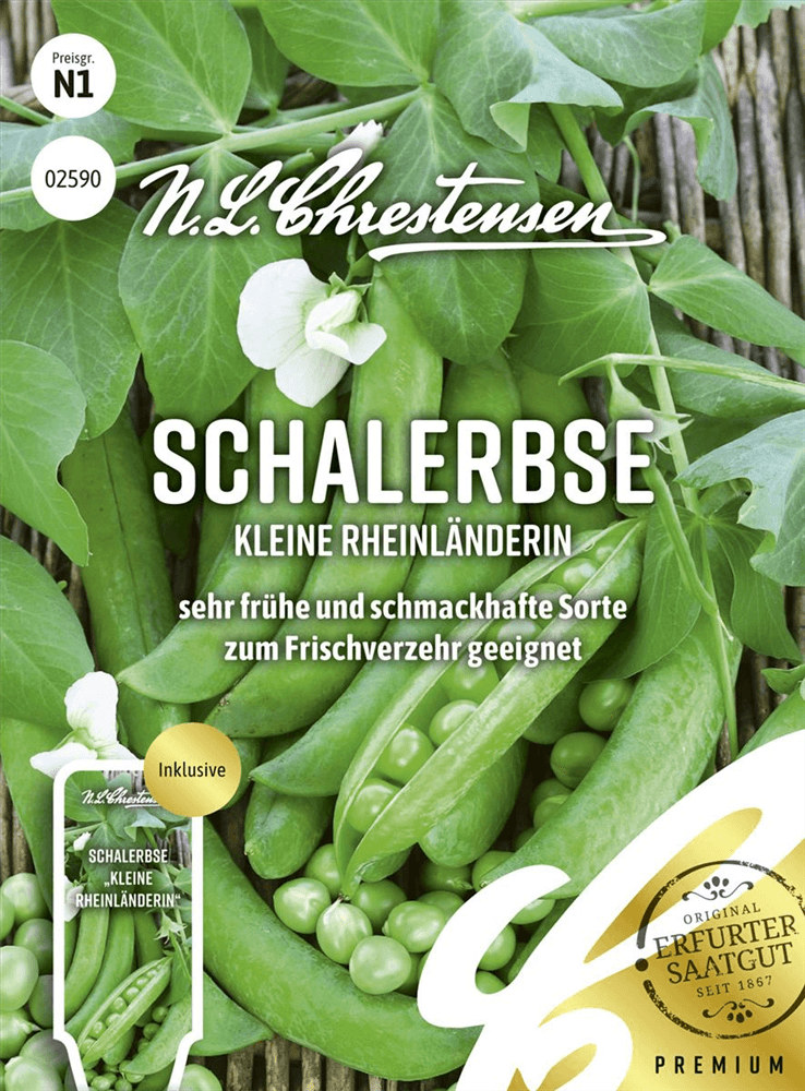 Erbsensamen 'Kleine Rheinländerin' - Chrestensen - Pflanzen > Saatgut > Gemüsesamen > Erbsensamen - DerGartenmarkt.de shop.dergartenmarkt.de