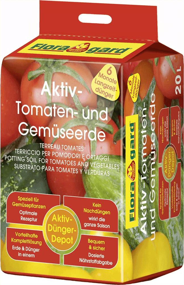 Floragard Aktiv Tomaten- und Gemüseerde - Floragard - Gartenbedarf > Gartenerden > Spezialerden - DerGartenmarkt.de shop.dergartenmarkt.de