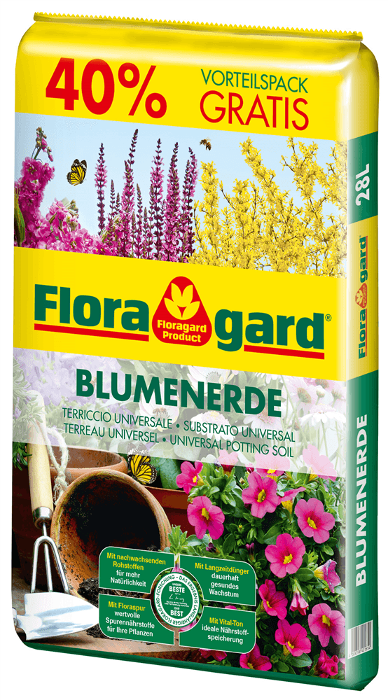 Floragard Blumenerde - Floragard - Gartenbedarf > Gartenerden - DerGartenmarkt.de shop.dergartenmarkt.de