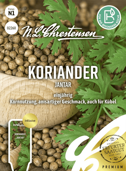 Koriandersamen 'Jantar' - Chrestensen - Pflanzen > Saatgut > Kräutersamen - DerGartenmarkt.de shop.dergartenmarkt.de