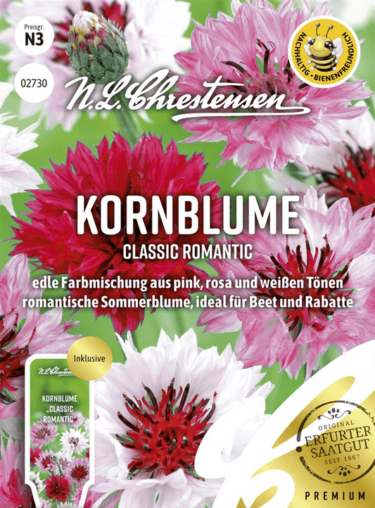 Kornblumensamen 'Classic Romantic' - Chrestensen - Pflanzen > Saatgut > Blumensamen > Blumensamen, einjährig - DerGartenmarkt.de shop.dergartenmarkt.de