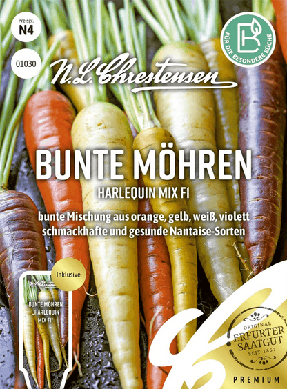 Möhresamen 'Harlekin' - Chrestensen - Pflanzen > Saatgut > Gemüsesamen > Möhrensamen - DerGartenmarkt.de shop.dergartenmarkt.de