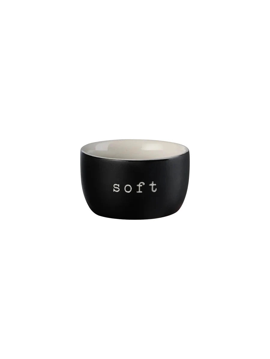 ASA Selection Eierbecher Soft in Schwarz aus New Bone China mit matter Oberfläche.