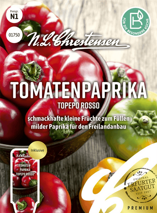 Paprikasamen 'Topepo' - Chrestensen - Pflanzen > Saatgut > Gemüsesamen > Paprikasamen - DerGartenmarkt.de shop.dergartenmarkt.de