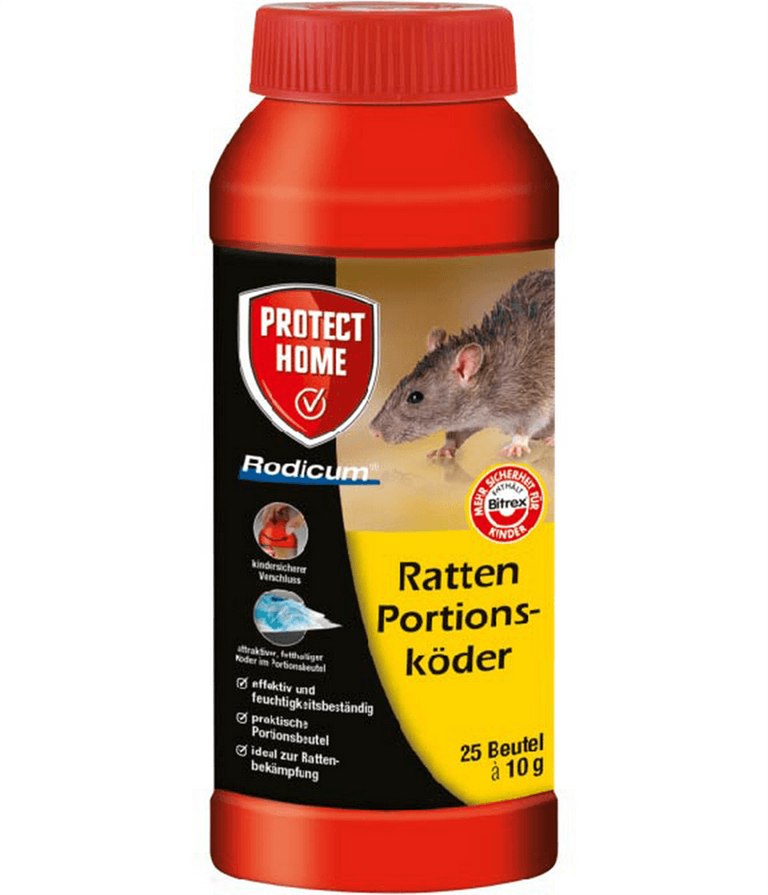 Protect Home Ratten Portionsköder Rodicum - Protect Home - Gartenbedarf > Schädlingsbekämpfung - DerGartenmarkt.de shop.dergartenmarkt.de