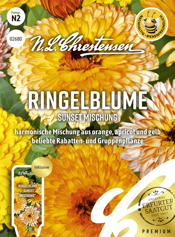 Ringelblumensamen 'Sunset Mischung' - Chrestensen - Pflanzen > Saatgut > Blumensamen > Blumensamen-Mischungen - DerGartenmarkt.de shop.dergartenmarkt.de
