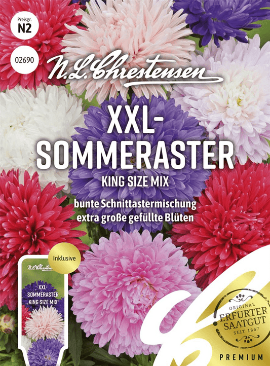 Sommerastersamen 'King Size Mix' - Chrestensen - Pflanzen > Saatgut > Blumensamen > Blumensamen, einjährig - DerGartenmarkt.de shop.dergartenmarkt.de