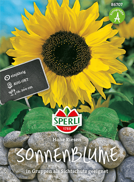 Sonnenblume 'Hohe Riesen' - Sperli - Pflanzen > Saatgut > Blumensamen - DerGartenmarkt.de shop.dergartenmarkt.de