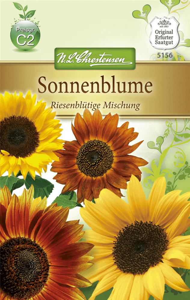 Sonnenblumensamen 'Riesenblumige' - Chrestensen - Pflanzen > Saatgut > Blumensamen > Blumensamen-Mischungen - DerGartenmarkt.de shop.dergartenmarkt.de
